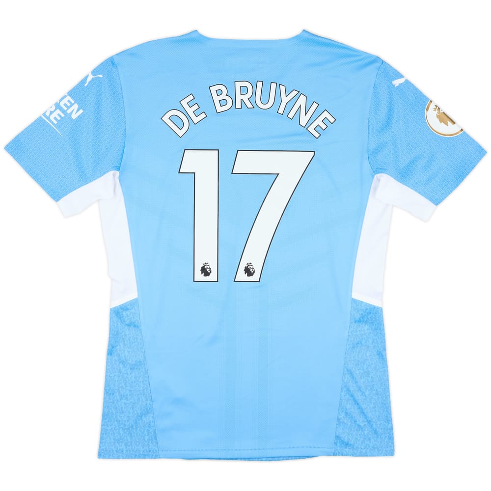 2021-22 Manchester City Authentic Home Shirt De Bruyne #17 - 10/10 - (L)