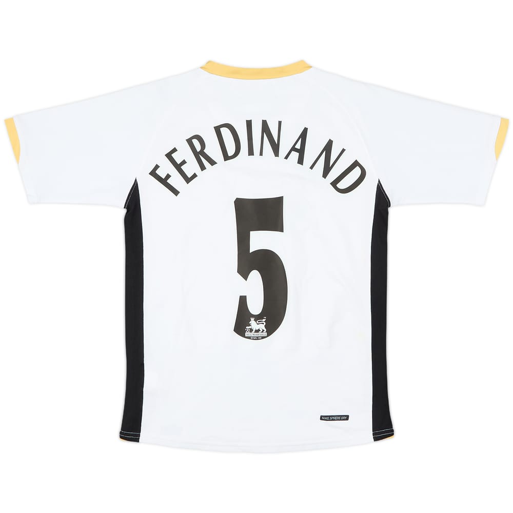 2006-08 Manchester United Away Shirt Ferdinand #5 - 7/10 - (M.Boys)