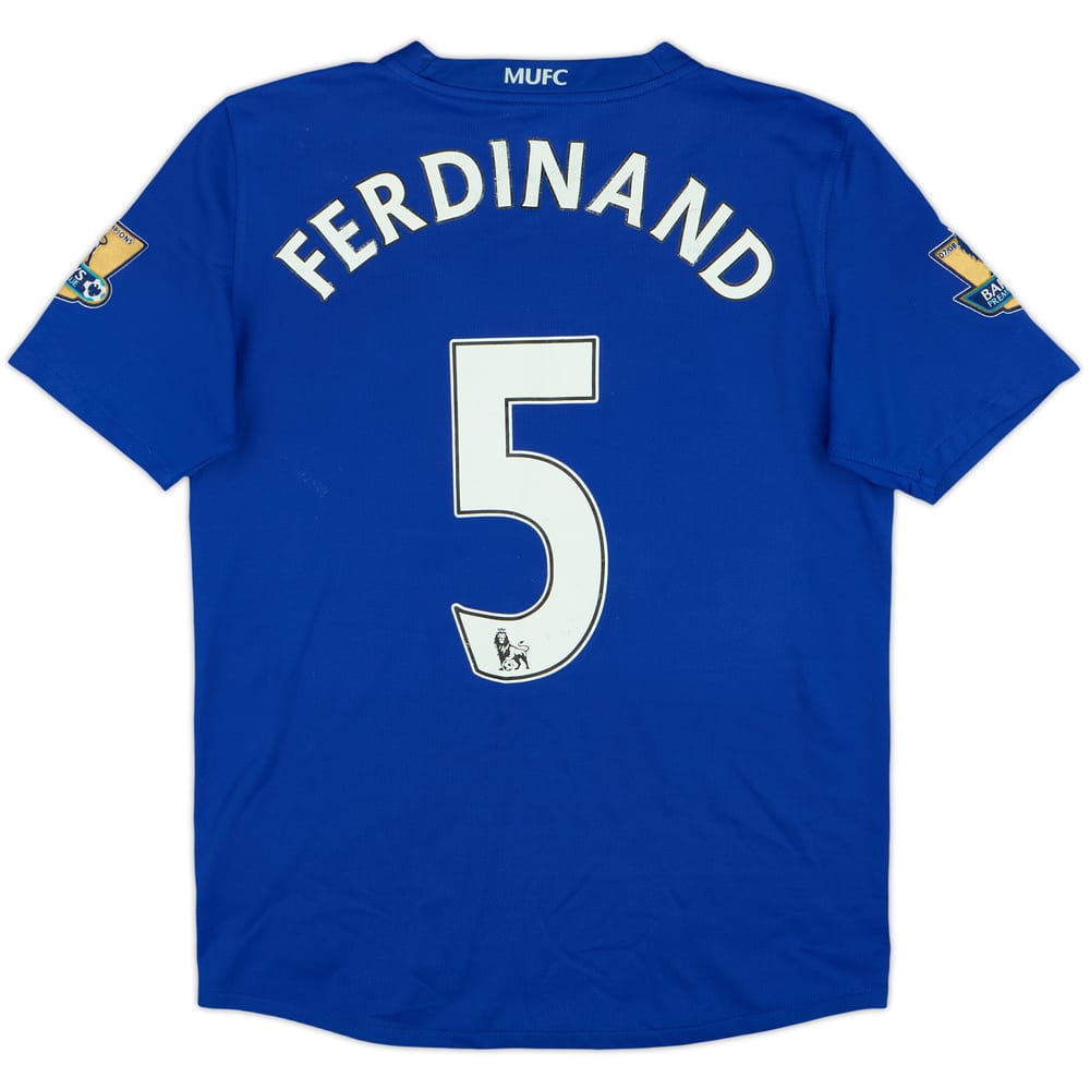 2008-09 Manchester United Third Shirt Ferdinand #5 - 5/10 - (XL.Boys)
