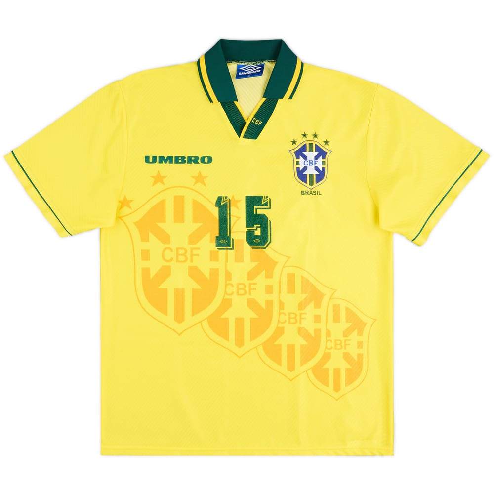 1994 Brazil Home Shirt #15 - 8/10 - (M)