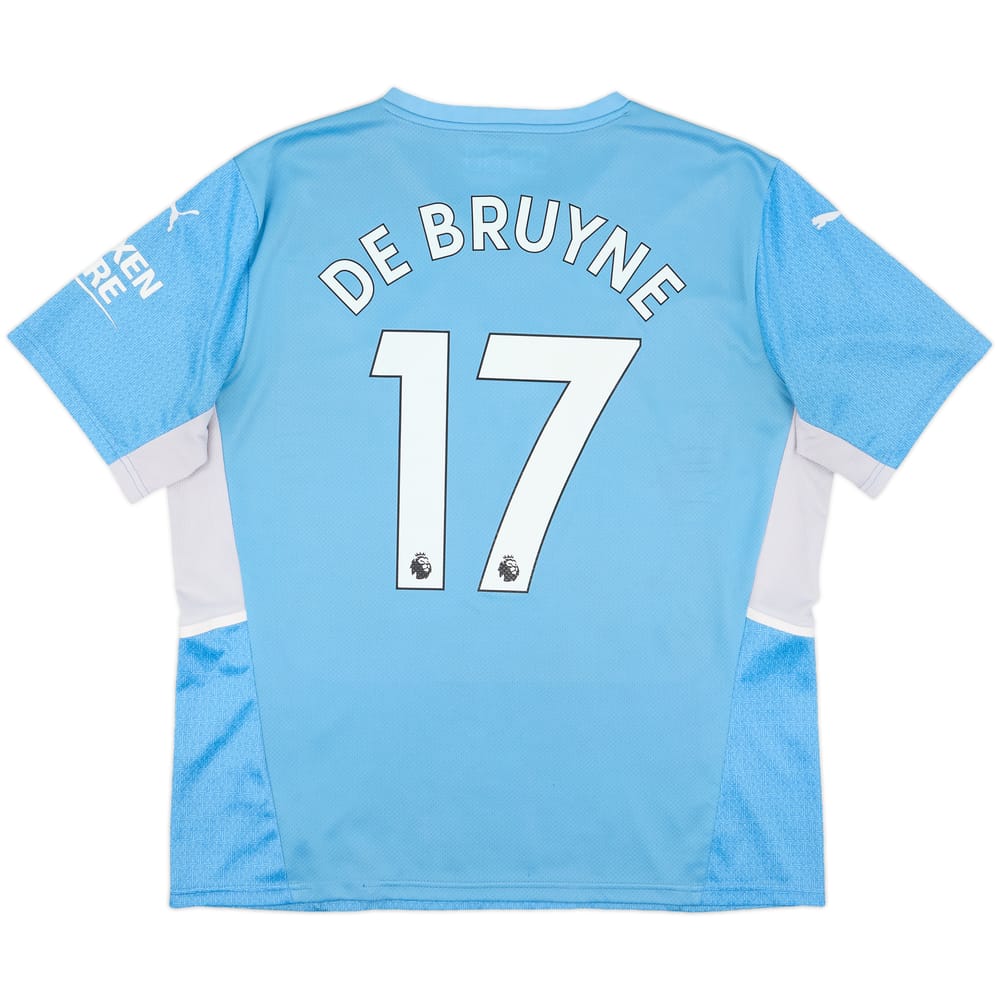 2021-22 Manchester City Home Shirt De Bruyne #17 - 5/10 - (XL)