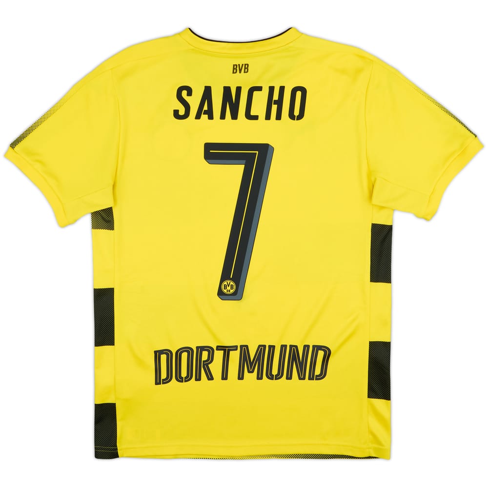 2017-18 Borussia Dortmund Home Shirt Sancho #7 - 8/10 - (S)