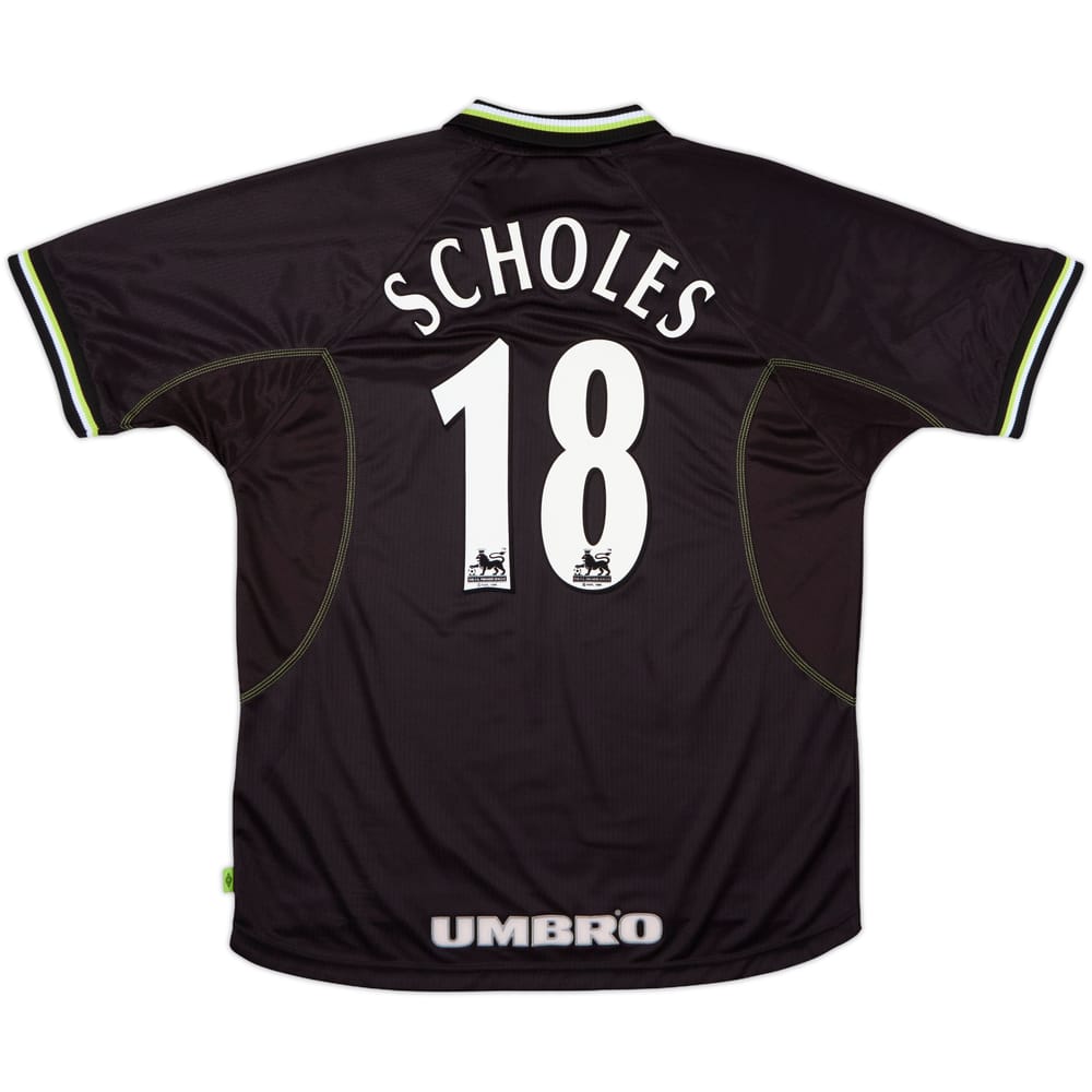 1998-99 Manchester United Third Shirt Scholes #18 - 8/10 - (XL)