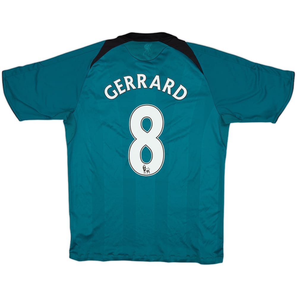 2008-09 Liverpool Third Shirt Gerrard #8 - 8/10 - (XL.Boys)