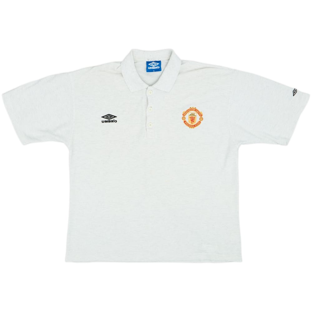 1996-97 Manchester United Umbro Polo Shirt - 9/10 - (XL)