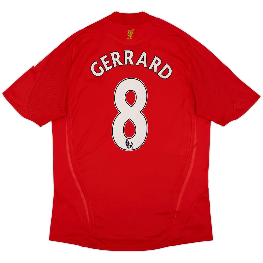 2008-10 Liverpool Home Shirt Gerrard #8 - 7/10 - (L)