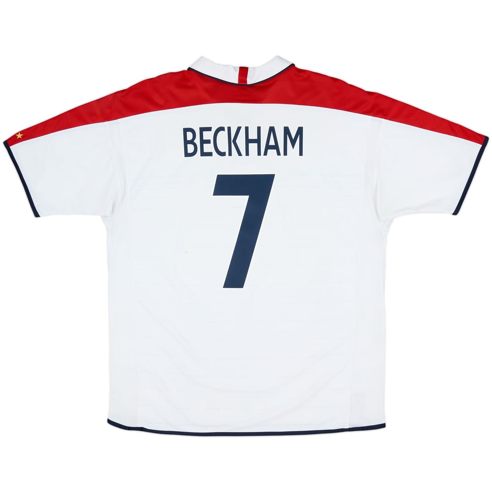 2003-05 England Home Shirt Beckham #7 - 7/10 - (XXL)