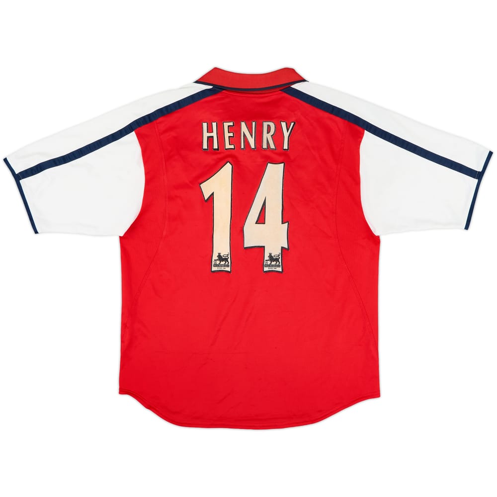 2000-02 Arsenal Home Shirt Henry #14 - 6/10 - (M)