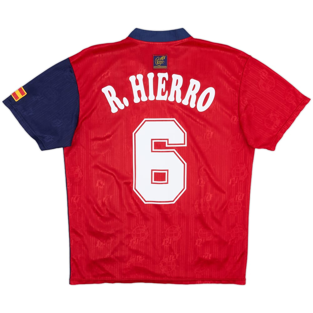 1996-98 Spain Home Shirt R.Hierro #6 - 8/10 - (L)