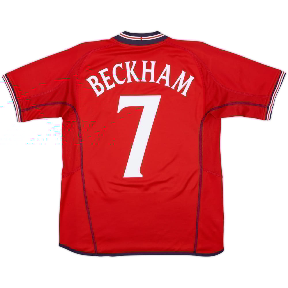 2002-04 England Away Shirt Beckham #7 - 6/10 - (S)