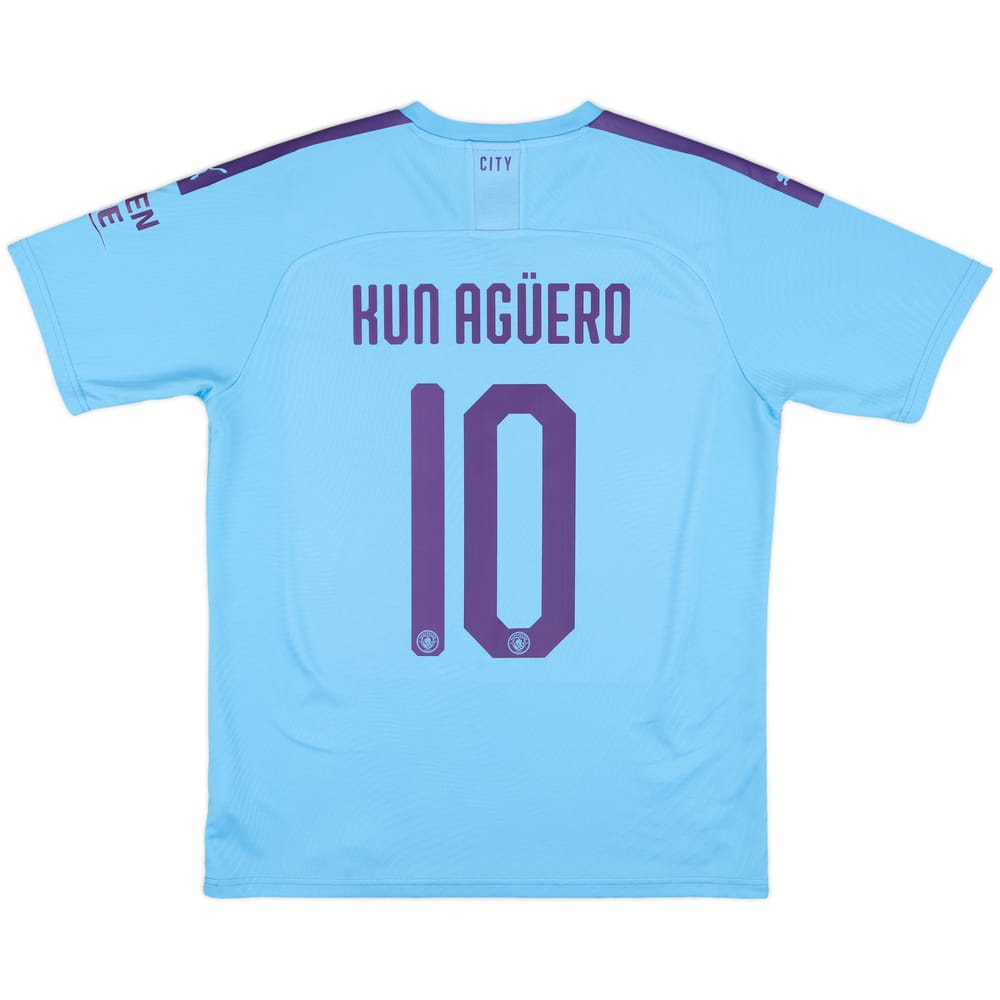 2019-20 Manchester City Home Shirt Kun Aguero #10 - 8/10 - (L)