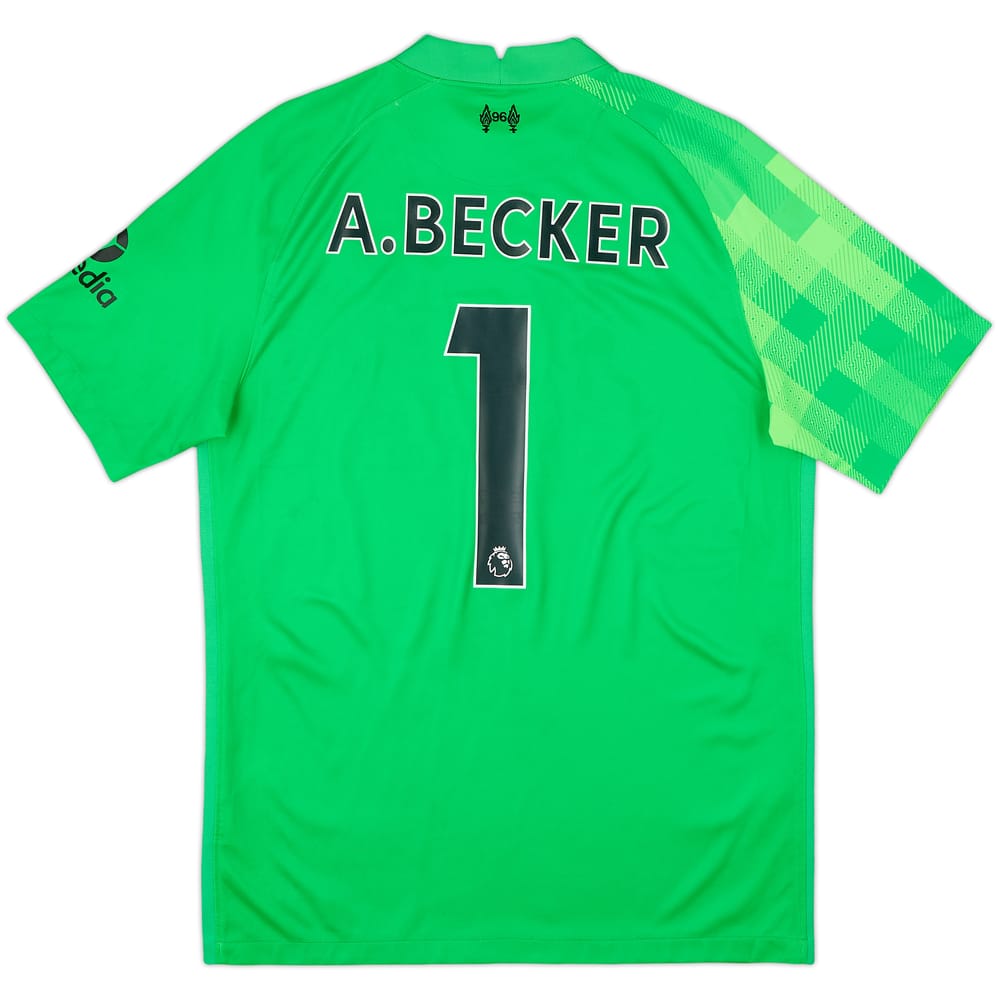 2021-22 Liverpool GK S/S Shirt A.Becker #1 - 10/10 - (M)