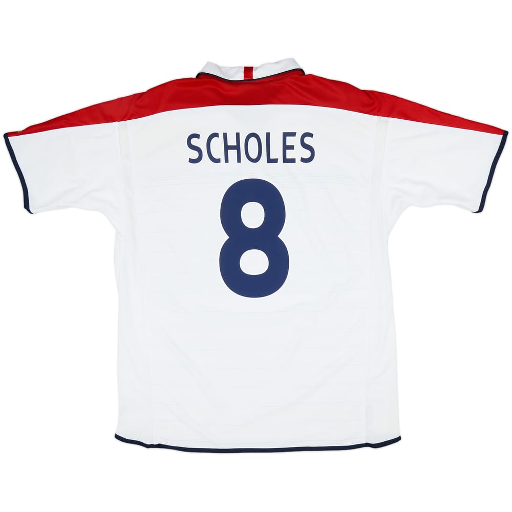 2003-05 England Home Shirt Scholes #8 (XL)