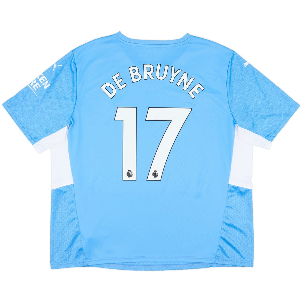 2021-22 Manchester City Home Shirt De Bruyne #17 - 9/10 - (XXL)