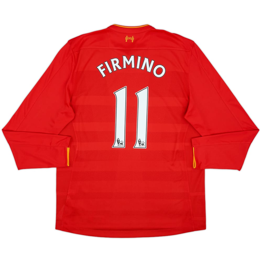 2016-17 Liverpool Home L/S Shirt Firmino #11 - 9/10 - (L)