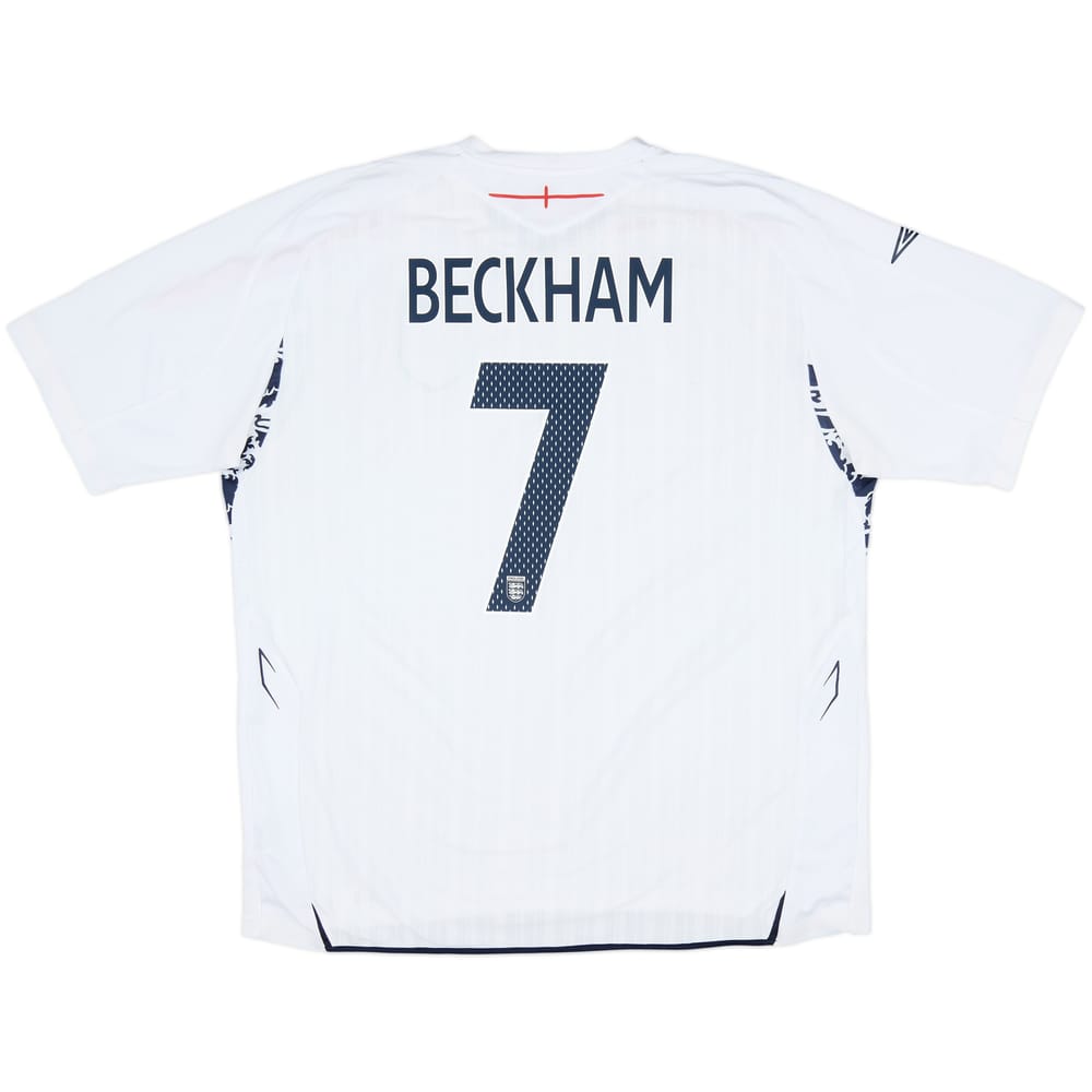 2007-09 England Home Shirt Beckham #7 - 4/10 - (3XL)