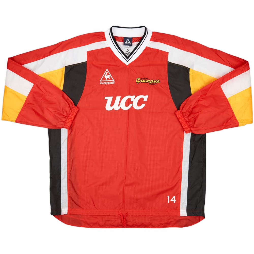 1992 Nagoya Grampus Eight Player Issue Le Coq Sportif Shell Top #14 - 10/10 - (3XL)