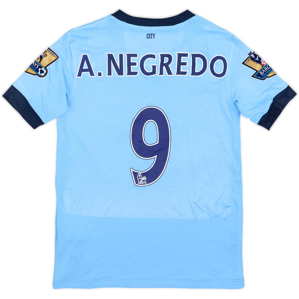 2014-15 Manchester City Home Shirt A.Negredo #9 - 3/10 - (S.Boys)