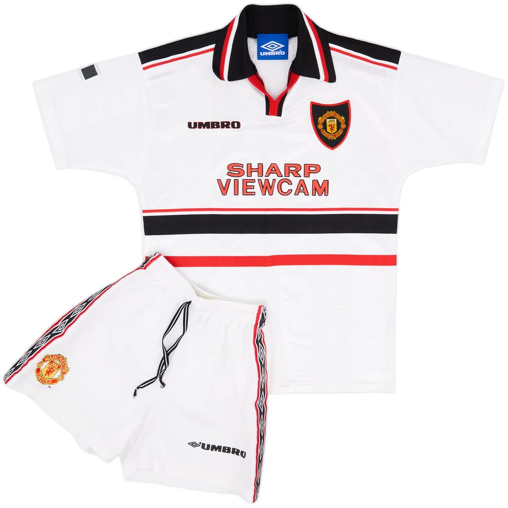 1997-99 Manchester United Away Shirt & Shorts - 8/10 - (M.Boys)