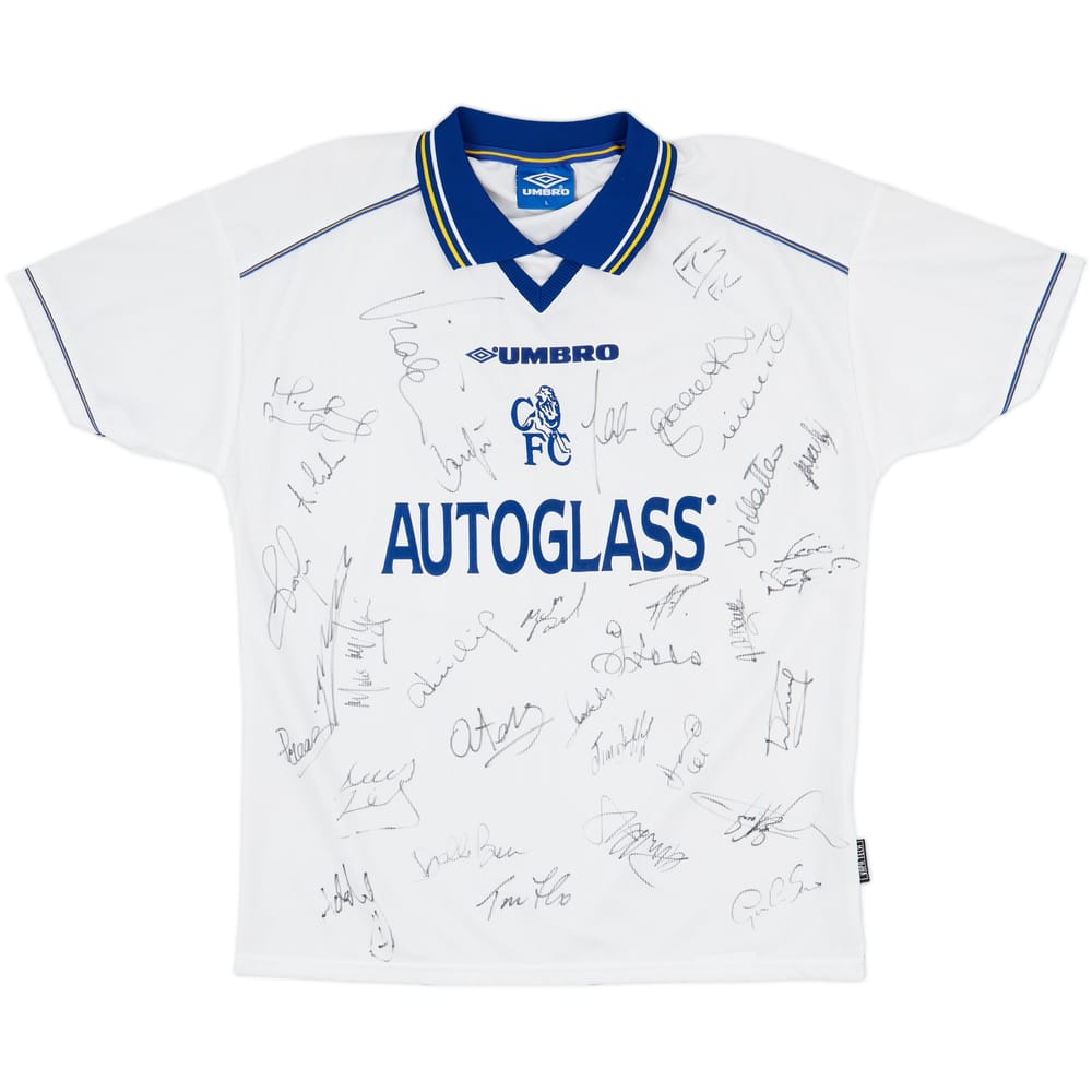 1998-00 Chelsea Squad Signed Away Shirt - 10/10 - (L)