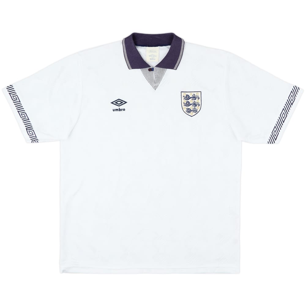 1990-92 England Home Shirt - 8/10 - (L)