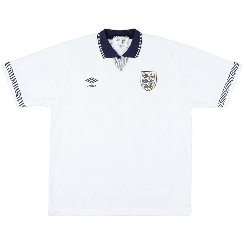 1990-92 England Home Shirt - 8/10 - (M)