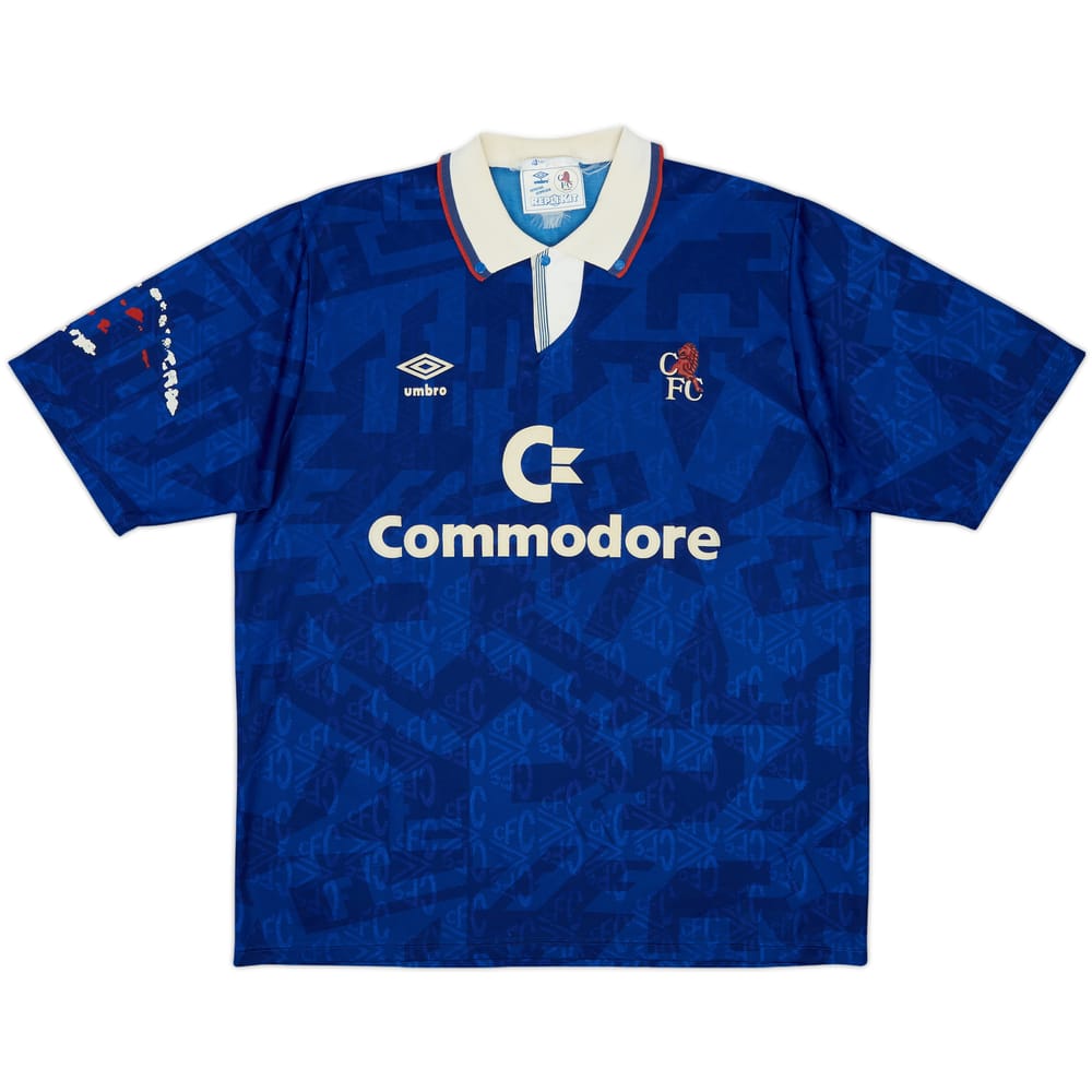 1991-93 Chelsea Home Shirt - 7/10 - (XL)