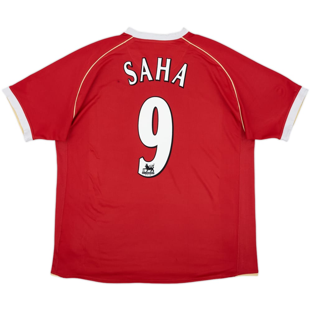 2006-07 Manchester United Home Shirt Saha #9 - 5/10 - (XL)