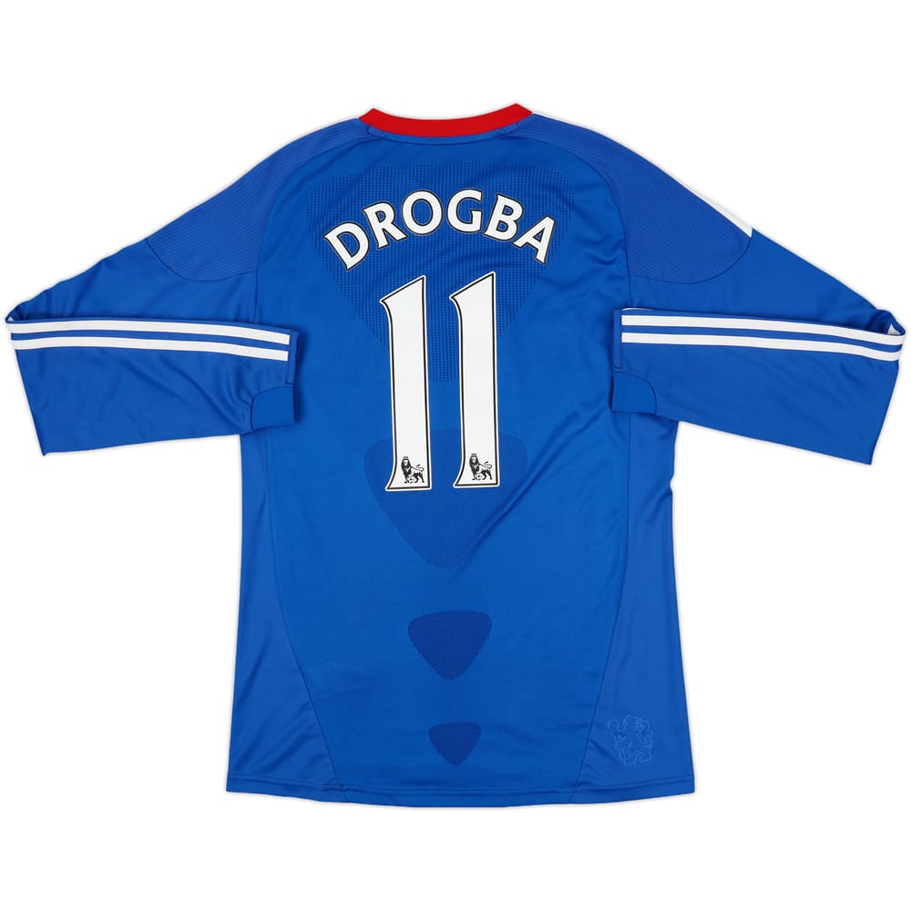 2010-11 Chelsea Home L/S Shirt Drogba #11 - 6/10 - (S)
