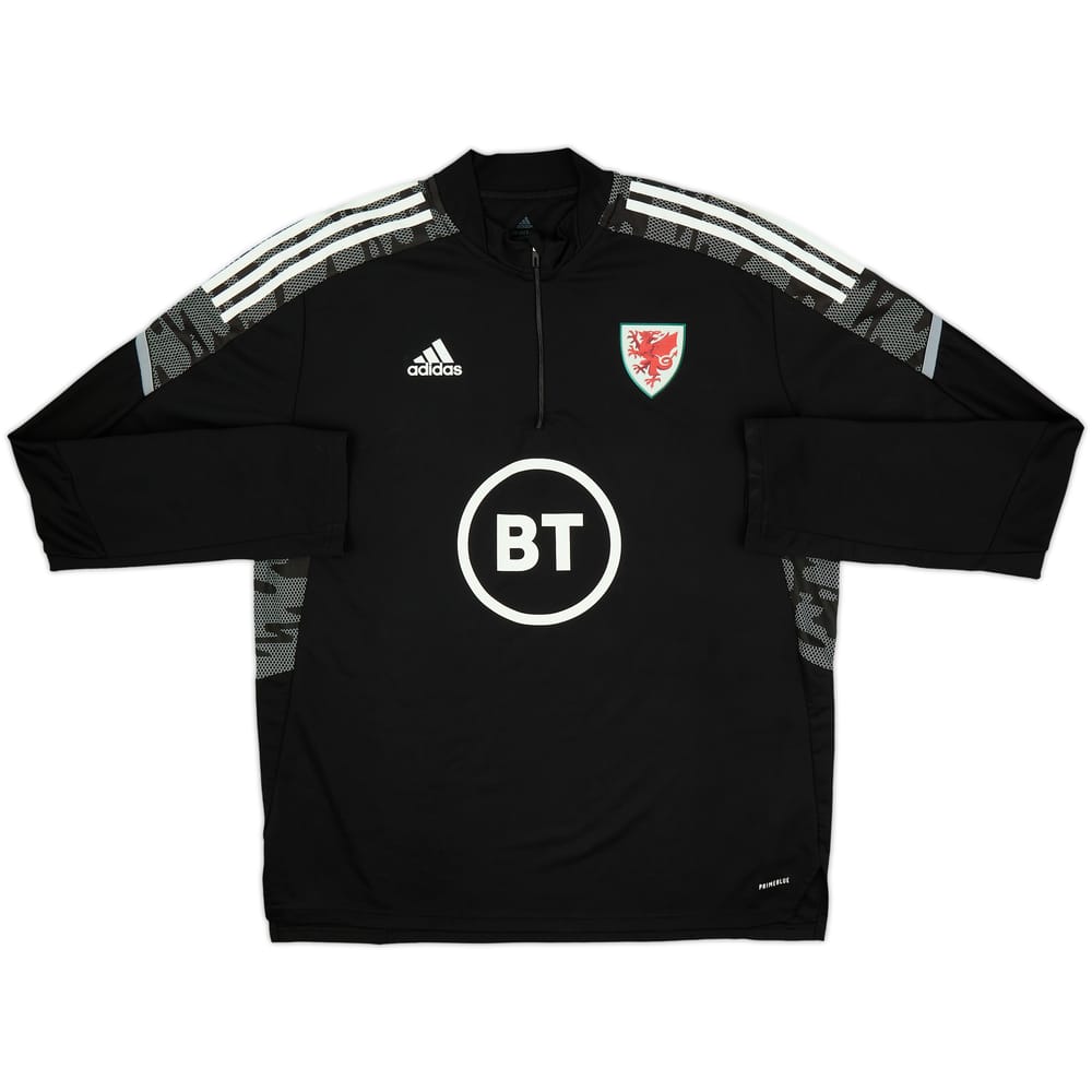 2021-22 Wales adidas 1/4 Zip Training Top - As New