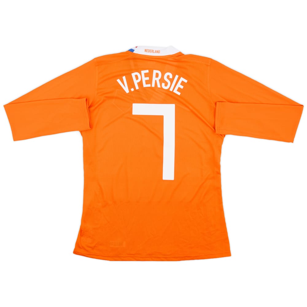 2008-10 Netherlands Home L/S Shirt V.Persie #7 - 9/10 - (Women's L)