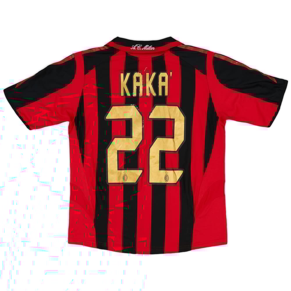 2005-06 AC Milan Home Shirt Kaka #22 - 5/10 - (L.Boys)