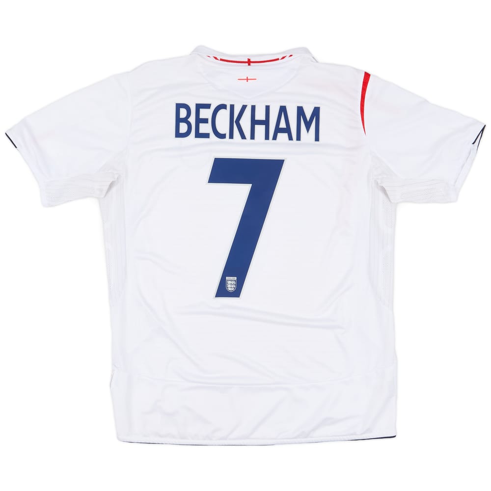 2005-07 England Home Shirt Beckham #7 - 7/10 - (L)