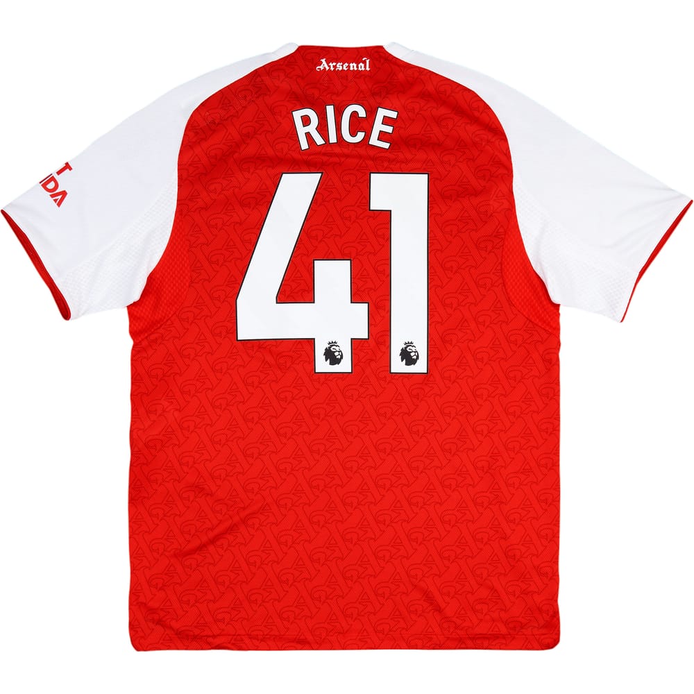 2025-26 Arsenal Authentic Home Shirt Rice #41