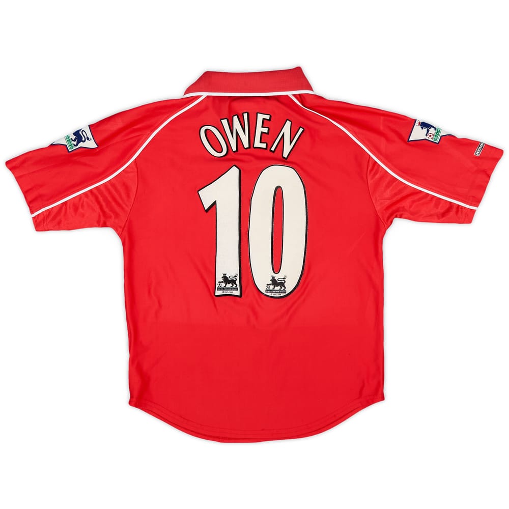 2000-02 Liverpool Home Shirt Owen #10 - 8/10 - (M.Boys)