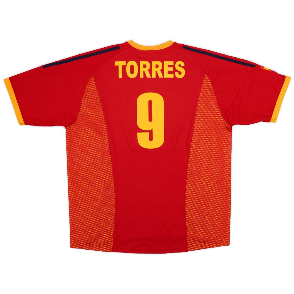 2002-04 Spain Home Shirt Torres #9 - 9/10 - (XL)