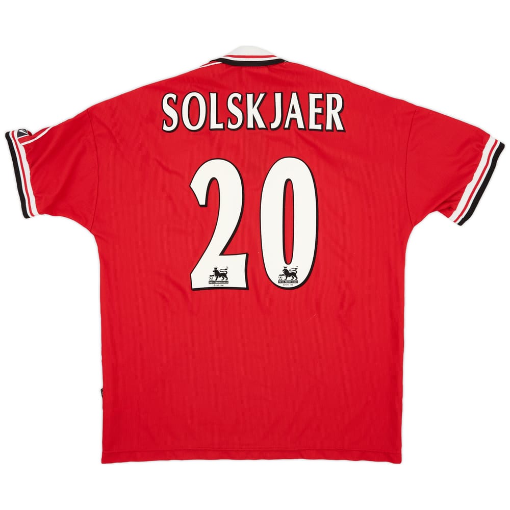 1998-00 Manchester United Home Shirt Solskjaer #20 - 8/10 - (XL)
