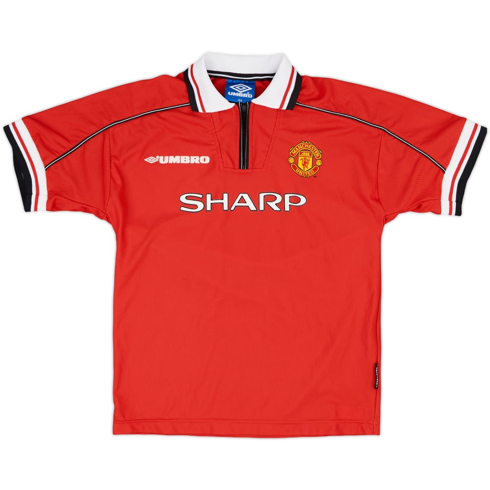 1998-00 Manchester United Home Shirt - 9/10 - (L.Boys)