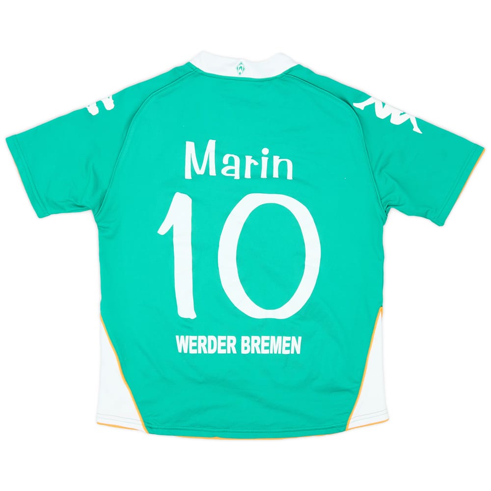 2007-08 Werder Bremen Home Shirt Marin #10 - 6/10 - (XL.Boys)