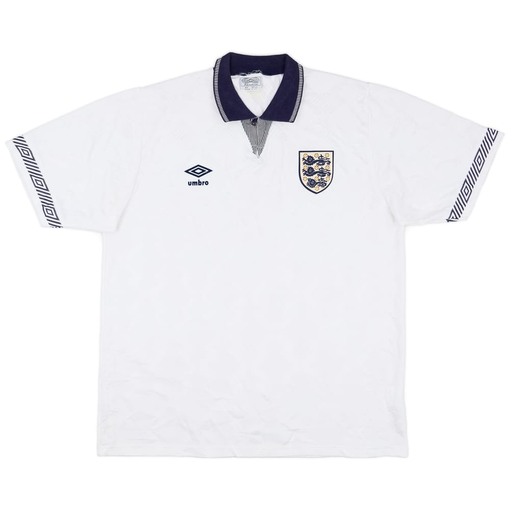 1990-92 England Home Shirt - 5/10 - (L)