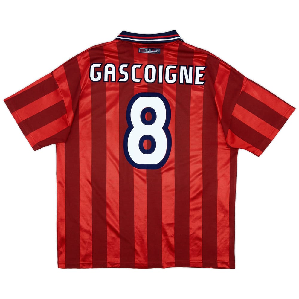 1997-99 England Away Shirt Gascoigne #8 - 5/10 - (XL)