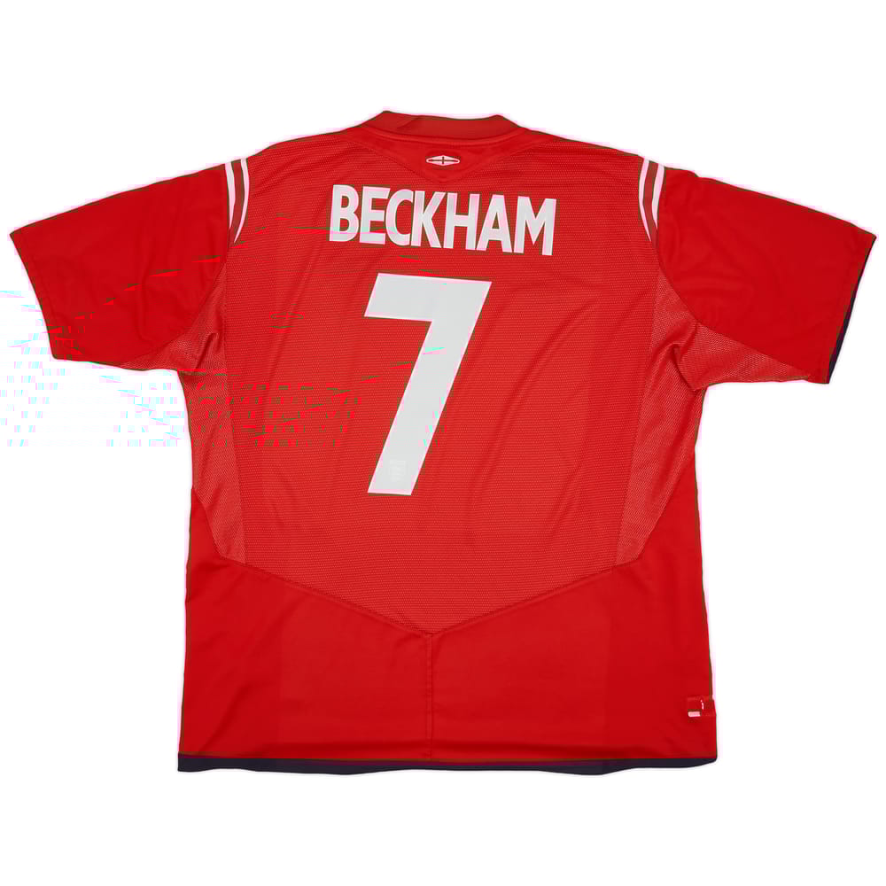 2004-06 England Away Shirt Beckham #7 - 5/10 - (XXL)