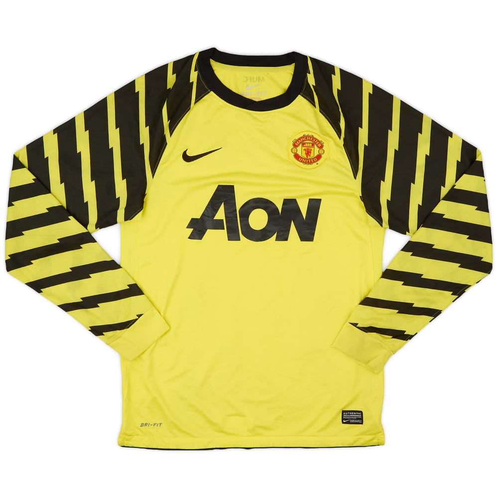 2010-11 Manchester United Yellow GK Shirt - 7/10 - (S)