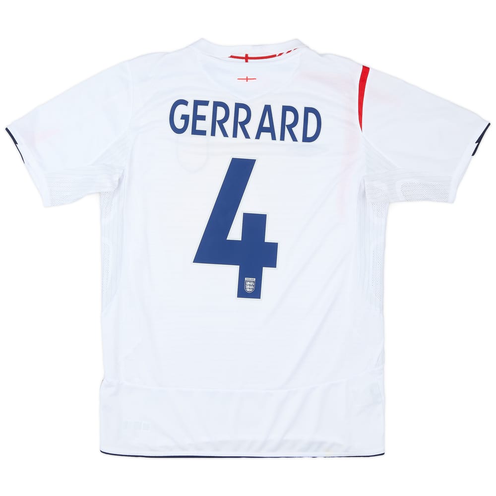 2005-07 England Home Shirt Gerrard #4 - 5/10 - (M)