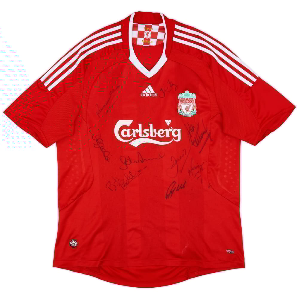 2008-10 Liverpool Signed Home Shirt - 8/10 - (XL)