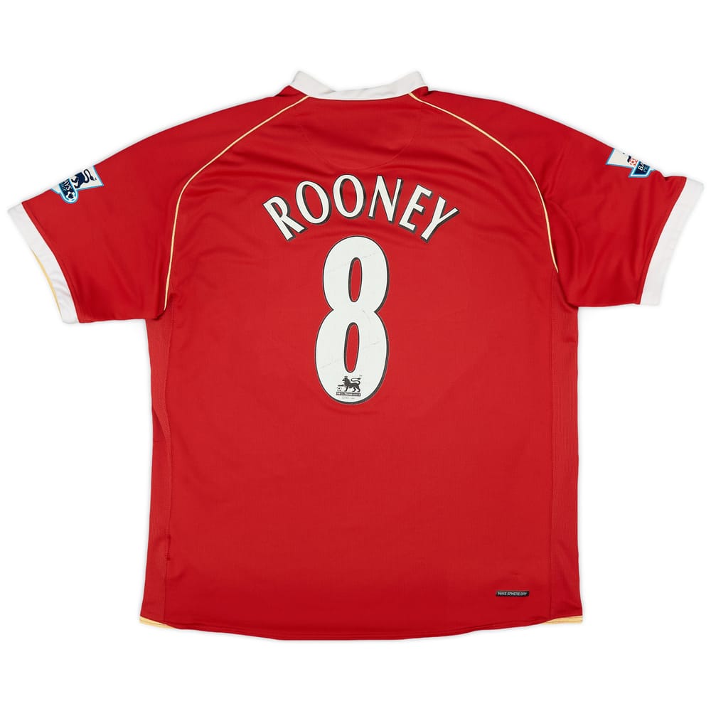 2006-07 Manchester United Home Shirt Rooney #8 - 6/10 - (XL)