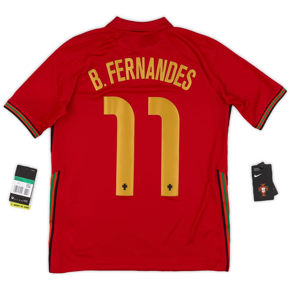 2020-21 Portugal Home Shirt B.Fernandes #11 (XL.Boys)