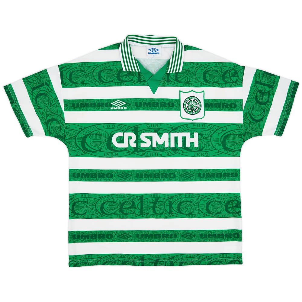 1995-97 Celtic Home Shirt - 8/10 - (XL)