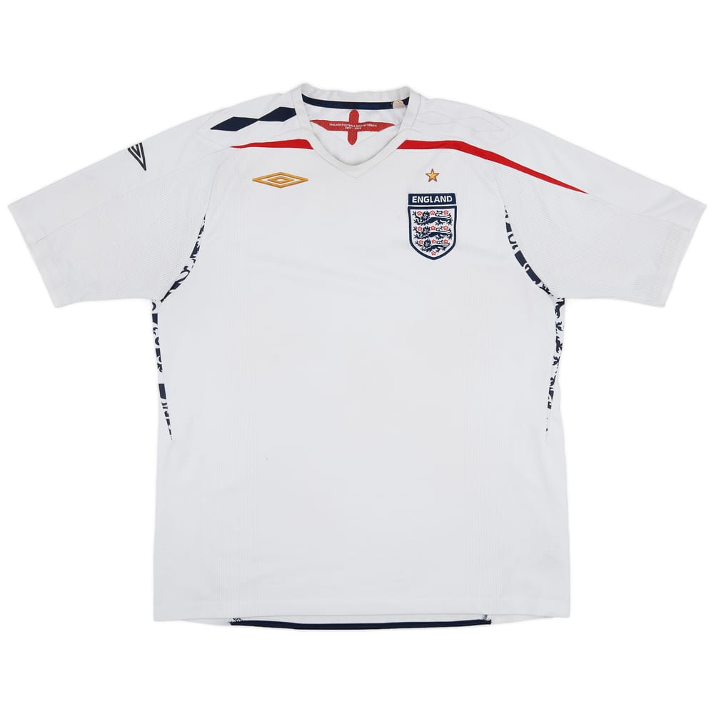 2007-09 England Home Shirt - 5/10 - (XL)