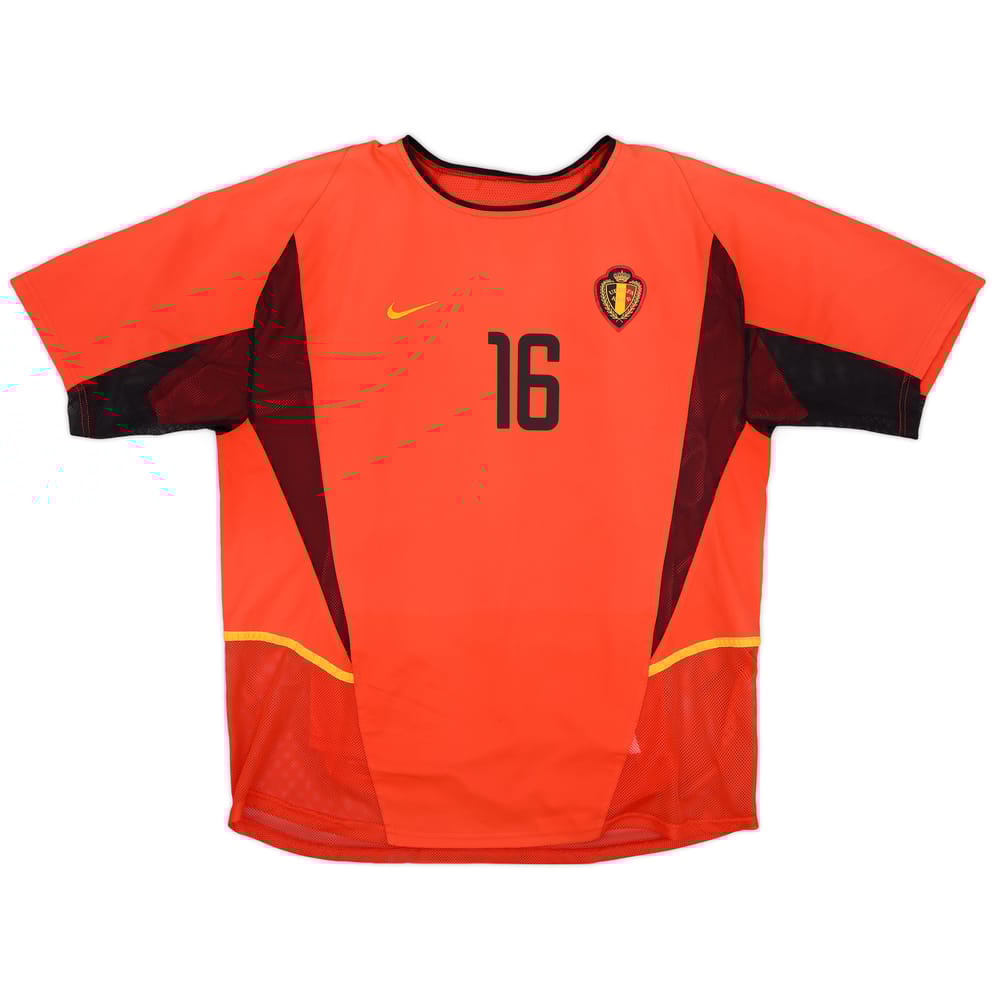2002-04 Belgium Player Issue Home Shirt Van Buyten #16 - 8/10 - (L)